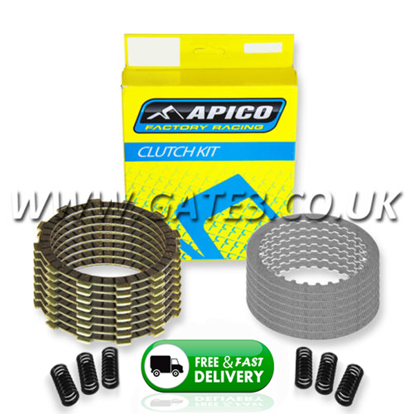 Apico Clutch Kit Steel Friction Plates & Springs For Kawasaki KXF 450 2016 MotoX 